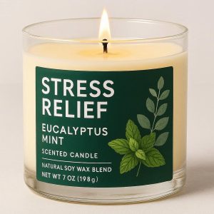 10 Eucalyptus Mint Stress Relief Candle