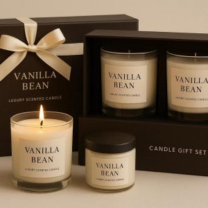 Vanilla Bean Luxury Scented Candle Gift Set
